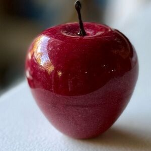 Vintage Marble Apple Paperweight
